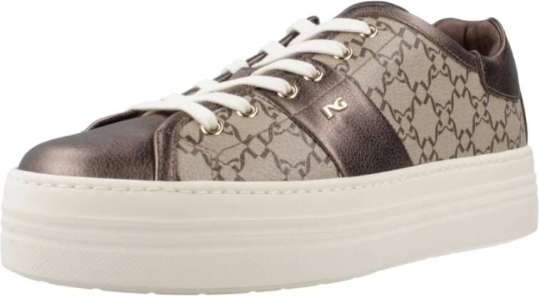 Nerogiardini Leren Dames Sneakers Stijlvol Comfort Brown Dames