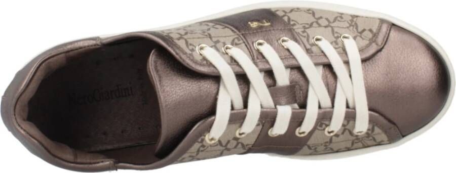 Nerogiardini Leren Dames Sneakers Stijlvol Comfort Brown Dames