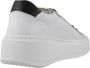 Nerogiardini Witte leren sneaker met platinadetails White Dames - Thumbnail 8