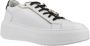 Nerogiardini Witte leren sneaker met platinadetails White Dames - Thumbnail 10