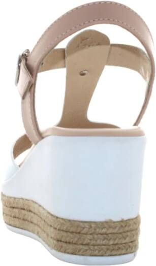 Nerogiardini Wig sandalen voor dames White Dames