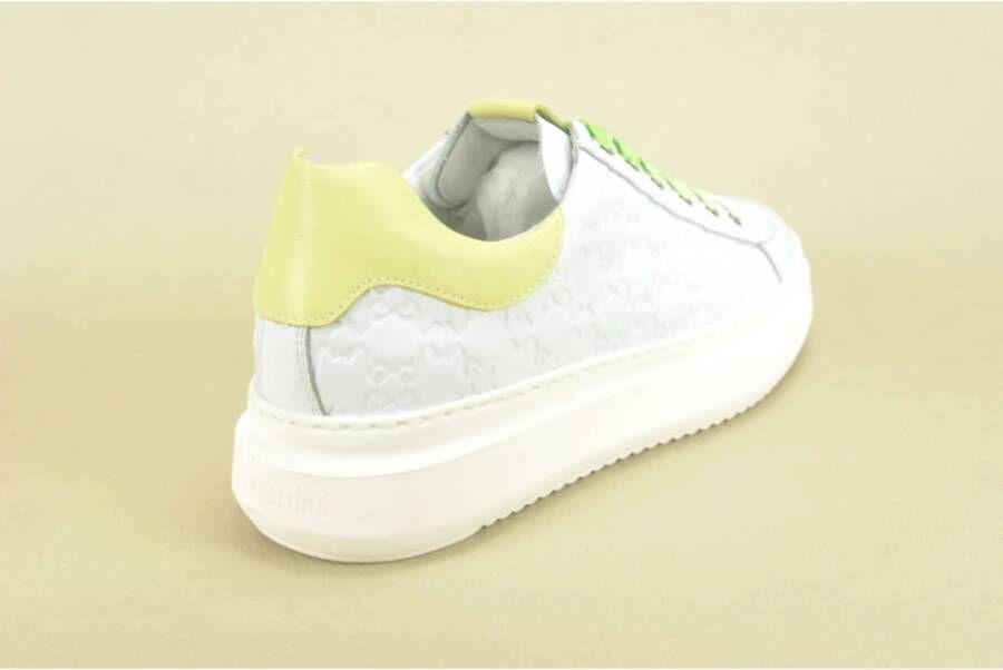 Nerogiardini Wit + Groen Sneaker N. DZ. White Dames