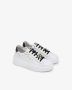 Nerogiardini Witte leren sneaker met platinadetails White Dames - Thumbnail 3