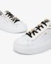 Nerogiardini Witte leren sneaker met platinadetails White Dames - Thumbnail 4