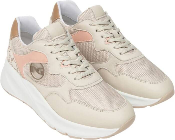 Nerogiardini Witte Leren Sneakers Multicolor Dames