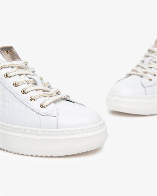 Nerogiardini Witte Leren Sneakers White Dames