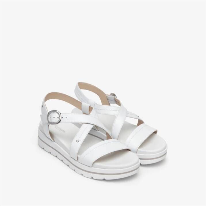 Nerogiardini Witte platform sandaal White Dames