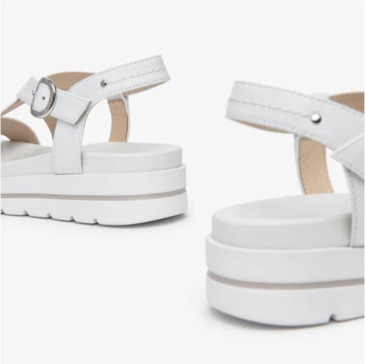 Nerogiardini Witte platform sandaal White Dames