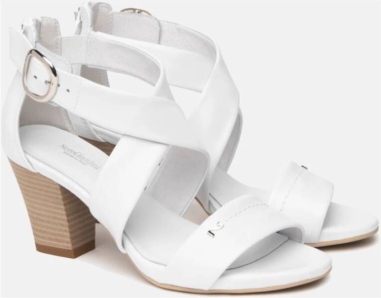 Nerogiardini Witte Sandalen Italiaanse Stijl White Dames