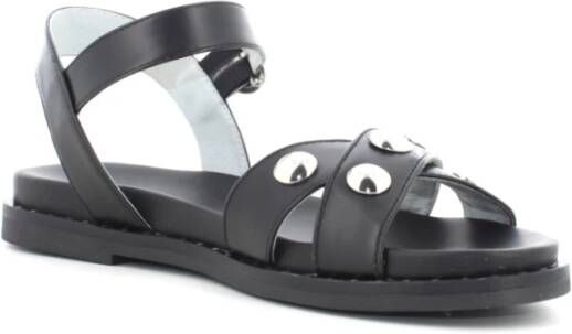 Nerogiardini Zwarte Lage Hak Sandalen voor Vrouwen Black Dames