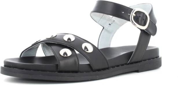 Nerogiardini Zwarte Lage Hak Sandalen voor Vrouwen Black Dames