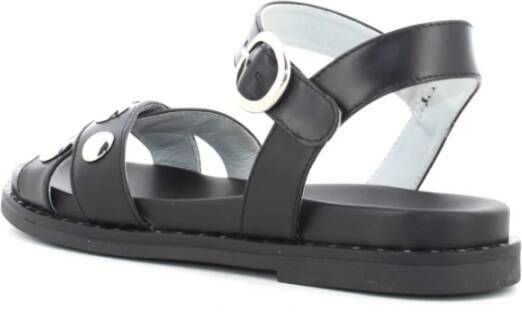 Nerogiardini Zwarte Lage Hak Sandalen voor Vrouwen Black Dames