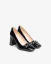 Nerogiardini Zwarte lakleren pumps met 8 cm blokhak Black Dames - Thumbnail 2