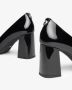 Nerogiardini Zwarte lakleren pumps met 8 cm blokhak Black Dames - Thumbnail 4