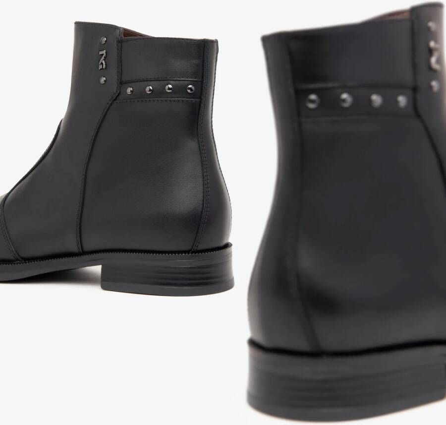 Nerogiardini Zwarte leren blokhak schoenen Black Dames