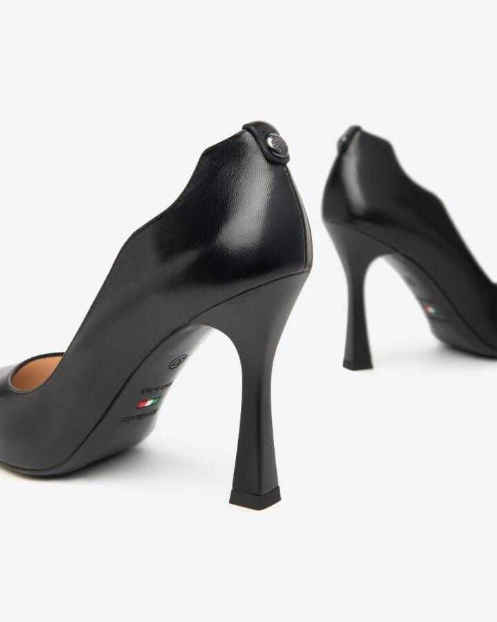 Nerogiardini Zwarte leren damesschoenen Black Dames