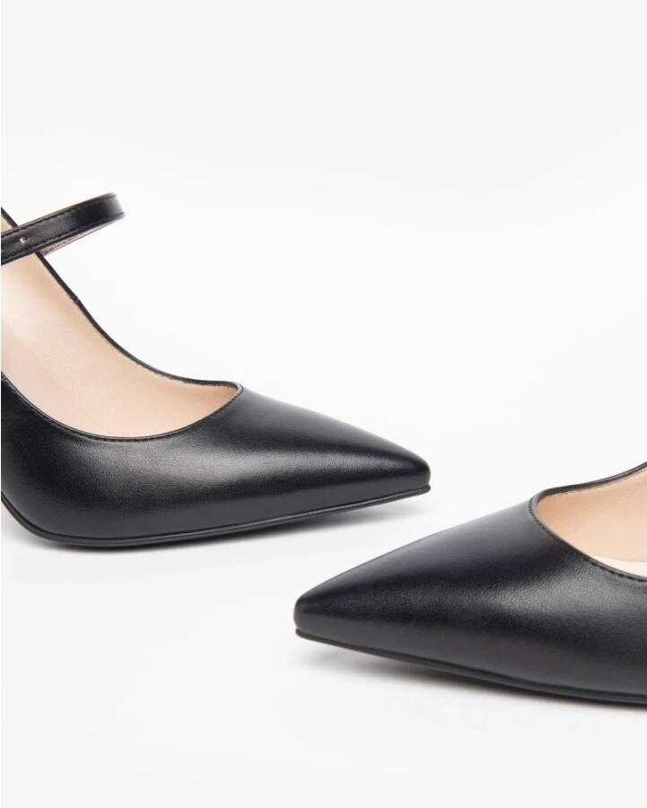 Nerogiardini Zwarte Leren Gesp Pumps Black Dames