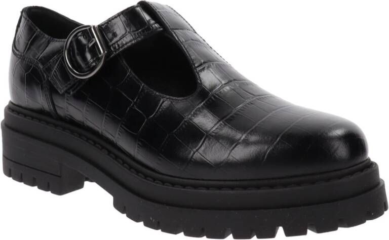 Nerogiardini Zwarte leren mocassins vrouwen Black Dames