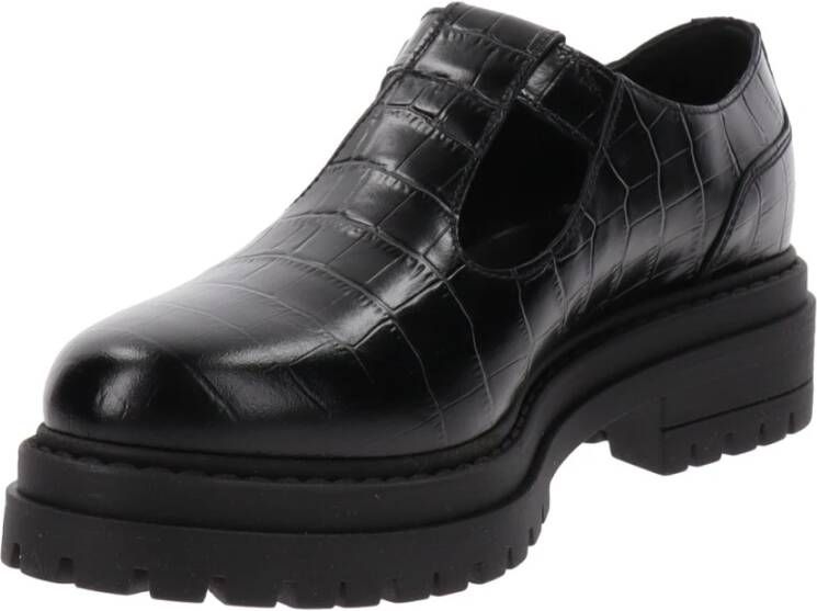 Nerogiardini Zwarte leren mocassins vrouwen Black Dames