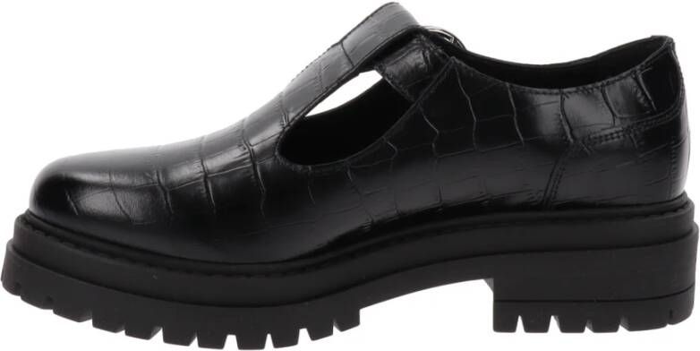 Nerogiardini Zwarte leren mocassins vrouwen Black Dames