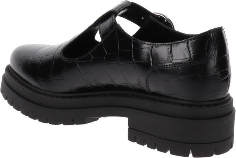 Nerogiardini Zwarte leren mocassins vrouwen Black Dames