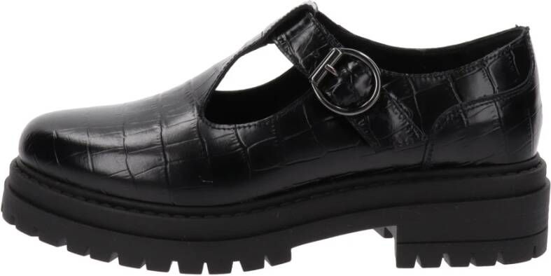 Nerogiardini Zwarte leren mocassins vrouwen Black Dames