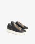 Nerogiardini Zwarte leren sneakers met logoprint Black Dames - Thumbnail 3