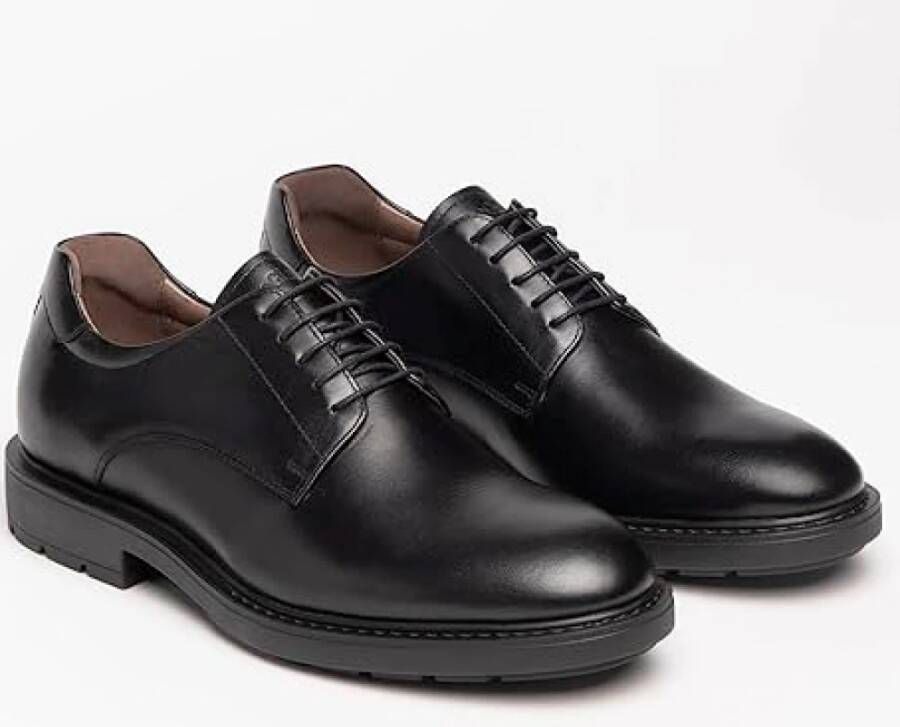 Nerogiardini Zwarte Leren Veterschoenen Black Heren