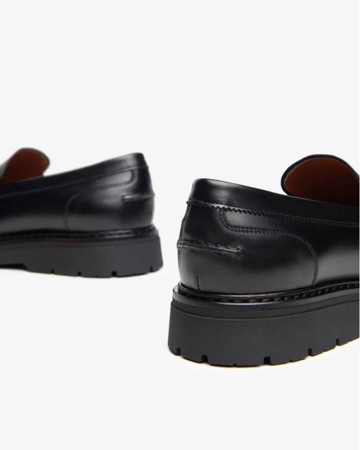 Nerogiardini Zwarte platte mocassins Black Heren