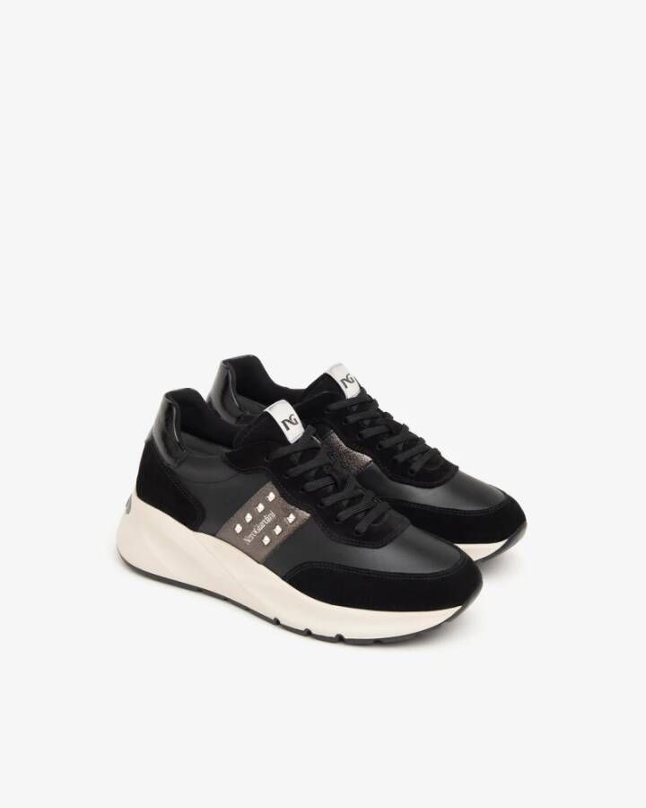 Nerogiardini Zwarte Sneakers met Lage Sleehak Black Dames