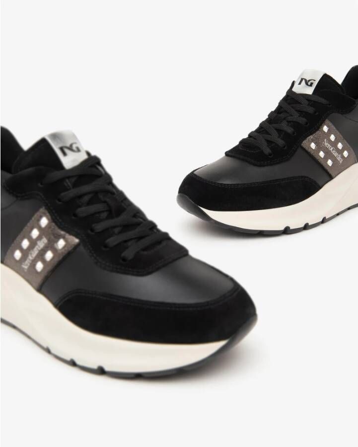 Nerogiardini Zwarte Sneakers met Lage Sleehak Black Dames