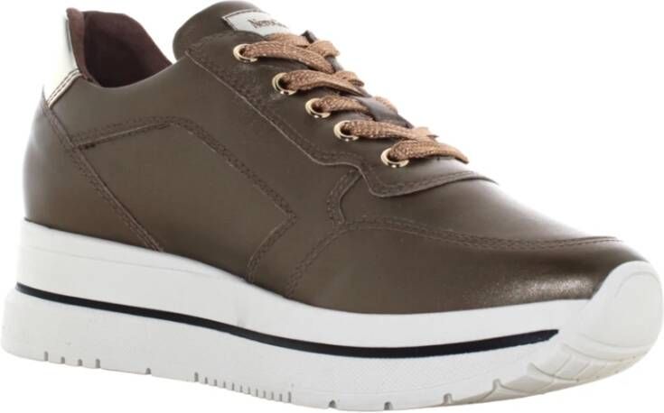 Nerogiardini Zwarte sneakers voor vrouwen Brown Dames