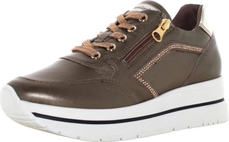 Nerogiardini Zwarte sneakers voor vrouwen Brown Dames