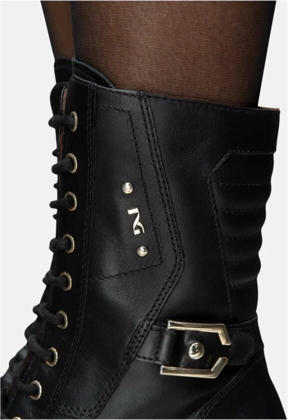 Nerogiardini Zwarte Veterschoenen Black Dames