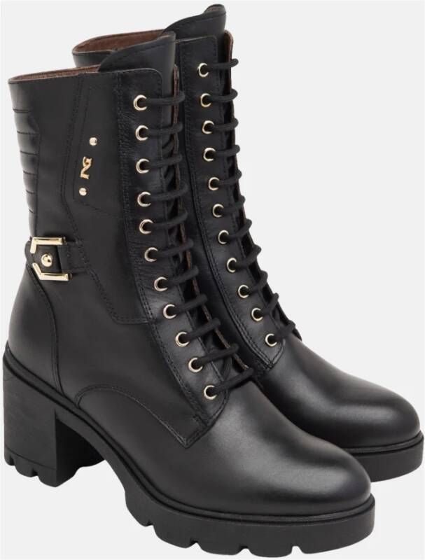 Nerogiardini Zwarte Veterschoenen Black Dames