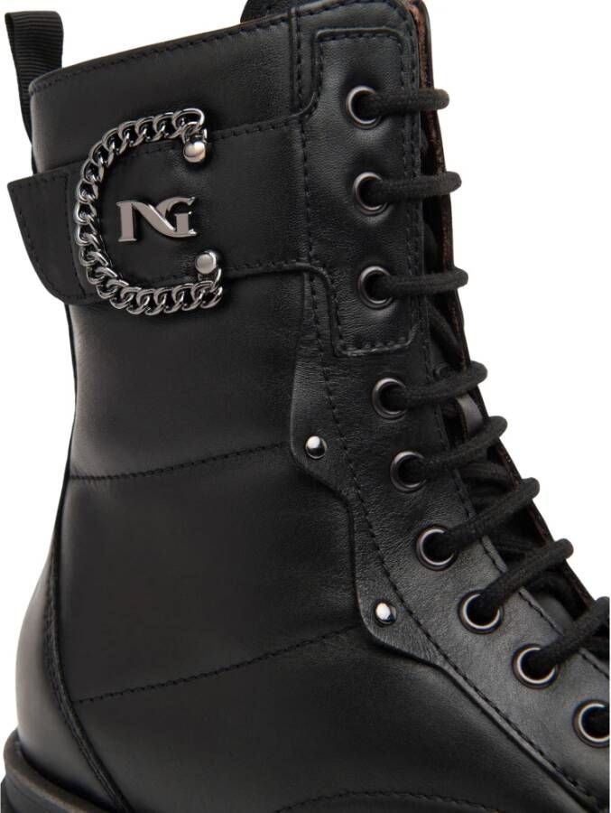 Nerogiardini Zwarte Veterschoenen Black Dames