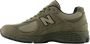 New Balance Groene Sneakers Mesh Suède Leren Afwerking Green Heren - Thumbnail 3