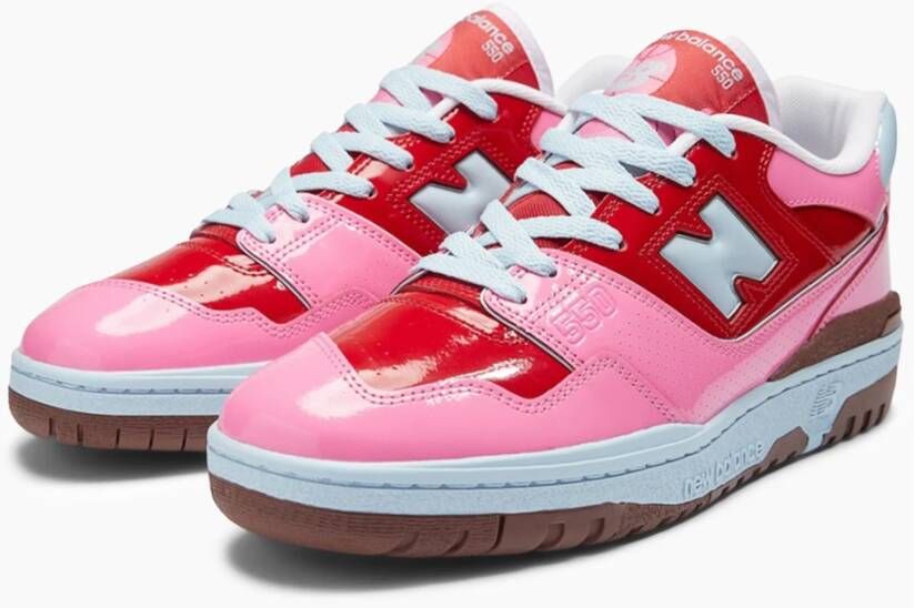 New Balance Pink Red & White Sneaker Multicolor Dames