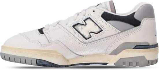 New Balance 550 Sneakers Grijs Zwart Leren Panelen White Heren