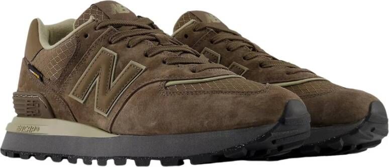 New Balance 574 Legacy Sneakers van suède en Cordura Brown Heren