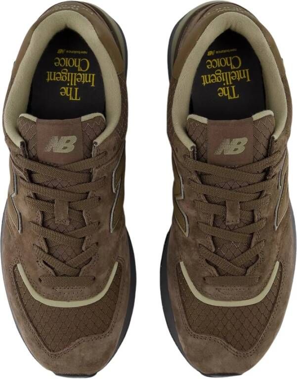 New Balance 574 Legacy Sneakers van suède en Cordura Brown Heren