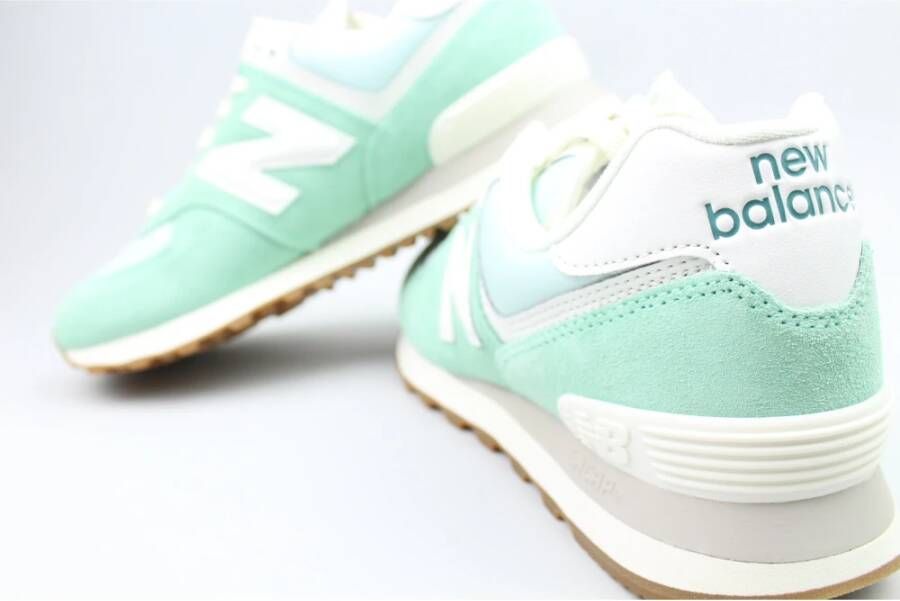 New Balance 574 Turquoise Groen Wit Kauwgom Sneakers Green Dames