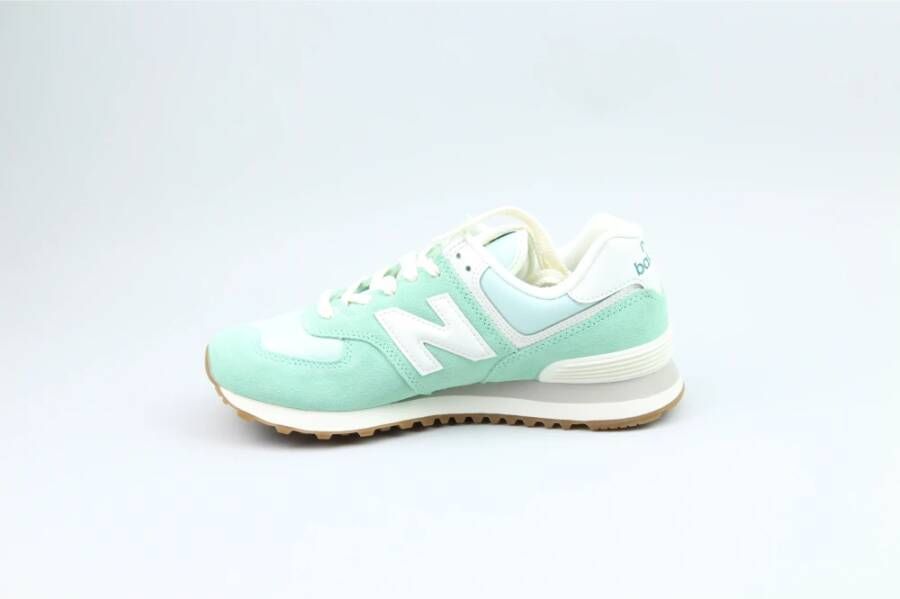 New Balance 574 Turquoise Groen Wit Kauwgom Sneakers Green Dames