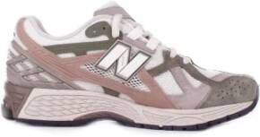 New Balance Beige Sneakers met Suède Details Multicolor Heren