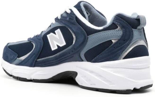 New Balance Blauwe Mesh Sneakers met Suède Afwerking Blue Heren