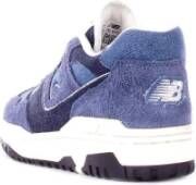 New Balance Blauwe Suède Logo Sneakers Blue Dames