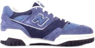 New Balance Blauwe Suède Logo Sneakers Blue Dames