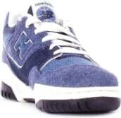 New Balance Blauwe Suède Logo Sneakers Blue Dames