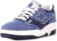 New Balance Blauwe Suède Logo Sneakers Blue Dames