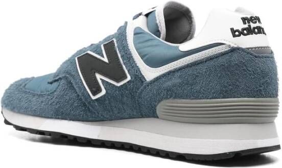 New Balance Blauw Wit Leren Sneaker Paneelontwerp Blue Heren